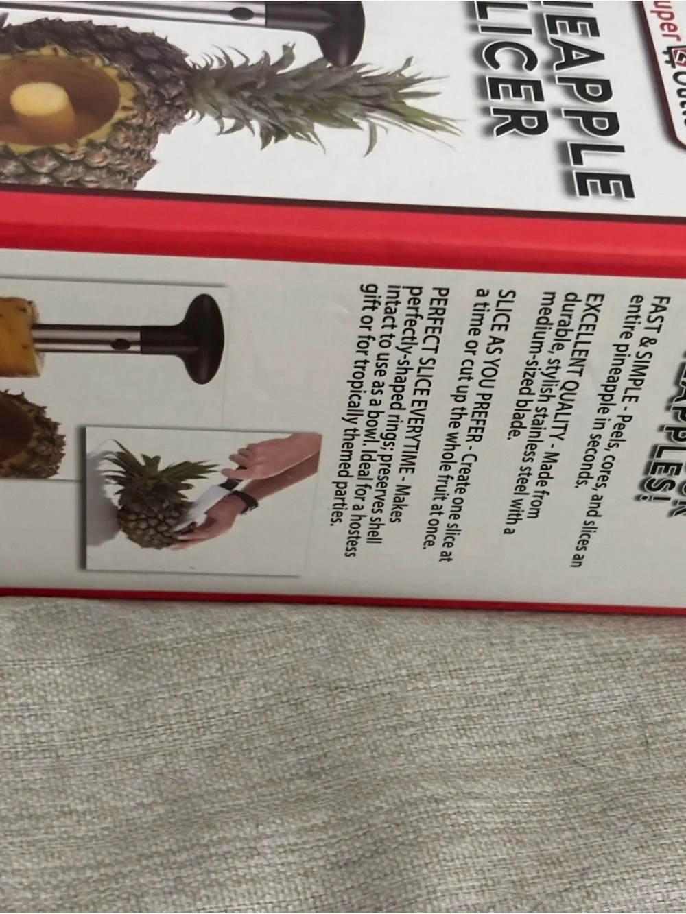 Pineapple Slicer - Stainless Steel with Black Handle